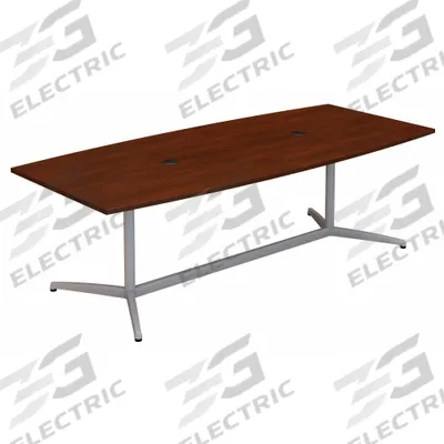 BUSH BUSINESS FURNITURE Conference Table: Boat, Laminate/Wood, Cherry, 119 in Overall Lg - Boat Conference Tables