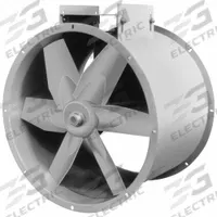DAYTON Tubeaxial Fan: Emergency Smoke, 24 in Blade, Belt Drive, Horizontal/Vertical (MPN 166258). Key specifications — Brand: DAYTON; Includes Drive Package: No; Mounting Orientation: Horizontal.
