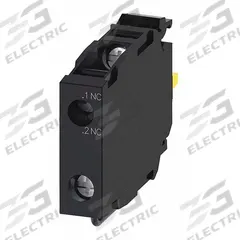 SIEMENS Contact Block: 22 mm Panel Mounting Size, 1NC, Momentary, 3SU1 Series, Screw Terminals (MPN 3SU1400-1AA10-1HA0). Key specifications — Switch Action: Momentary; Terminal Connection Type: Screw Terminals; Brand: SIEMENS; Compatible with Series: 3SU1.