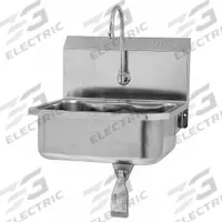SANI-LAV Hand Wash Sink Kit: 1 Stations, 7 in Bowl Dp, 17 in Bowl Lg, 14 in Bowl Wd, Faucet Included (MPN 5051). Key specifications — Includes Side Splash: Side Splash Not Included; Series: Stainless Steel Hand Wash Sink; Brand: SANI-LAV.