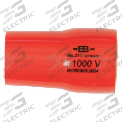 WIHA Insulated Socket: 3/8 in Drive Size, 13 mm Socket Size, 1 1/8 in Overall Lg - 3/8" Drive Metric Insulated Hand Sockets