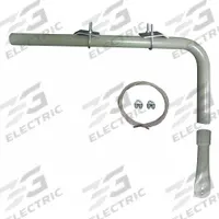 DAYTON Mounting Bracket: Mounting Bracket, 32 in Lg, 2 3/4 in Wd, Steel (MPN 1ZCP8). Key specifications — Includes: Secondary Safety Support Cable; Material: Steel; Manufacturer Part Number: 1ZCP8; Brand: DAYTON; Color: Gray.