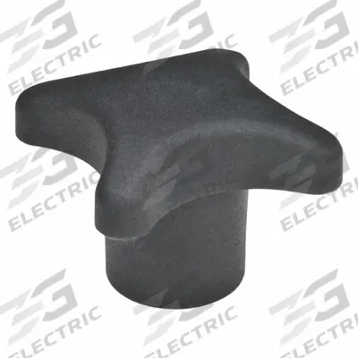 JW WINCO Plastic Hand Knob w/ Steel Insert: Plastic w/ Steel Thread, 1/4"-20 Thread - 4-Arm Knobs with Threaded Hole
