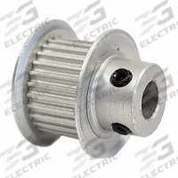 DAYTON Timing Pulley: Modified Curvilinear, Fixed, For GT Timing Belt Section, For 9 mm Belt Wd (MPN 28-2P09M6FA6). Key specifications — Brand: DAYTON; Finish: Clear Anodized; For Belt Series: Powerhouse®.