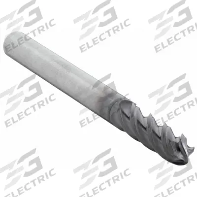 WIDIA HANITA Ball End Mill: Carbide, TiAlN Coated, 4 Flute, 3/8" Mill Dia, 7/8" LOC - Fast-Cutting Carbide Ball End Mills for Steel & Cast Iron