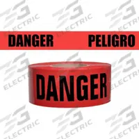 APPROVED VENDOR Barricade Tape: 1,000 ft Lg, 3 in Wd, Danger/Peligro Legend, Polyethylene, Red Color (MPN SB3102R174-200). Key specifications — Tape Message: Danger/Peligro; Message Color: Black; Brand: APPROVED VENDOR.