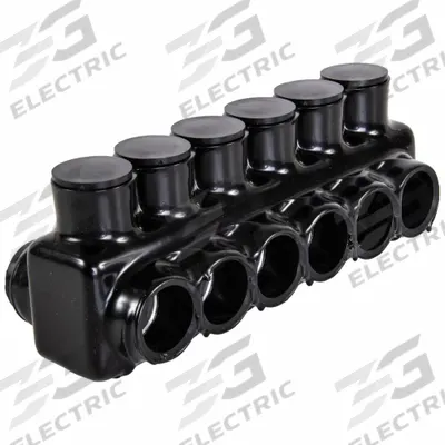 POLARIS Multitap Connector: 6 Port, Double-Sided Entry, 6 AWG – 350 kcmil Wire Size - Dry-Location Double-Sided Entry Multitap Connectors