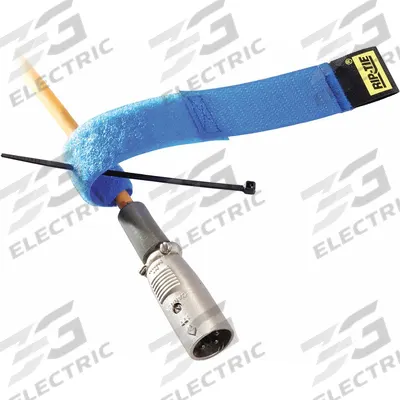 RIP-TIE Hook-and-Loop Cable Tie: 6 in Lg, 1.50 in, 1 in Wd, Nylon, Green - Tethered Hook-and-Loop Cable Ties