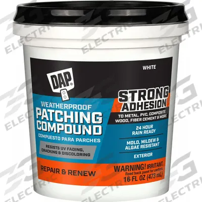 DAP Advanced Exterior Filler: Platinum Patch, 16 oz Container Size, Pail - Metal Repair Fillers