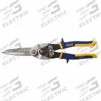 IRWIN Metal Cutting Snip: Straight, 11 3/4 in Overall Lg, 3 1/4 in Cutting Lg, Steel, Steel (MPN 21304ZR). Key specifications — attr308531: Multi-Component; attr308530: Steel; attr308532: Steel; attr308533: Yes; attr308535: Vinyl; attr308541: 24 ga (Cold Rolled Steel); attr308546: Straight; attr324897: IRWIN.