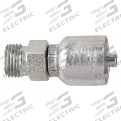 PARKER Hydraulic Crimp Fitting: Steel x Steel, Straight, -4 For Hose Dash Size - Parker Crimp Hydraulic Hose Fittings with Metric Connection
