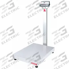OHAUS Industrial Bench Scale: 23 5/8 in x 31 1/2 in, Not IP Rated, Column-Mounted, Defender 5000 (MPN 30461647). Key specifications — Connection Ports: Ethernet; Readability: 0.05 lb/20 g; Brand: OHAUS; Weighing Surface Material: Stainless Steel.