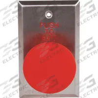 DORTRONICS Exit Push Button: 4 1/2 in Ht, 3 in Dp, 2 3/8 in Wd, ADA Compliant, Gray, Gray (MPN 5216-MP23DA/RxE1). Key specifications — Color: Gray; Product Type: Exit Push Button; Operation Type: Push Button; ADA Compliant: Yes; Brand: DORTRONICS.