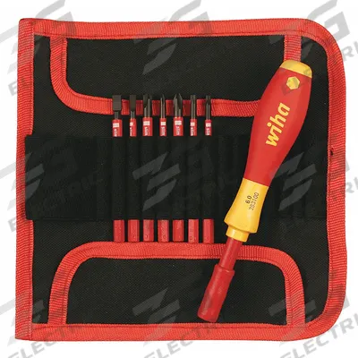 WIHA Multi-Bit Screwdriver: Phillips/Slotted/Torx/Xeno Tip - Insulated Multi-Bit Screwdrivers