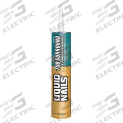 LIQUID NAILS Construction Adhesive: Tub Surround & Shower Wall, 10 fl oz, Cartridge, White (MPN LN-715). Key specifications — Adhesive Color: White.