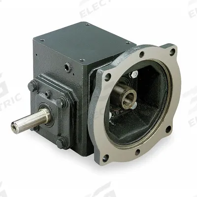 Dayton Speed Reducer: 30:1, 58 RPM, 1.5 hp Input Max, 1245 in-lb Output Max, Keyed - Direct-Drive Right-Angle Speed Reducers