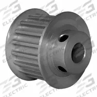 DAYTON Timing Pulley: Curvilinear, Fixed, For 15 mm Belt Wd, 18 Teeth, 5 mm Pitch, Aluminum (MPN 18-5M15M6FA8). Key specifications — Brand: DAYTON; Finish: Clear Anodized; For Belt Series: Powerhouse®.