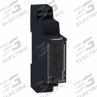 SCHNEIDER Time Delay Relay: DIN-Rail Mounted, 12V AC/DC, 8 A, 6 Pins/Terminals, 1 sec – 100 hr (MPN RE17RMJU). Key specifications — Contact Rating (DC): 8 A @ 12V; Delay Function: Off Delay; Input Voltage: 12V AC/DC; Brand: SCHNEIDER.