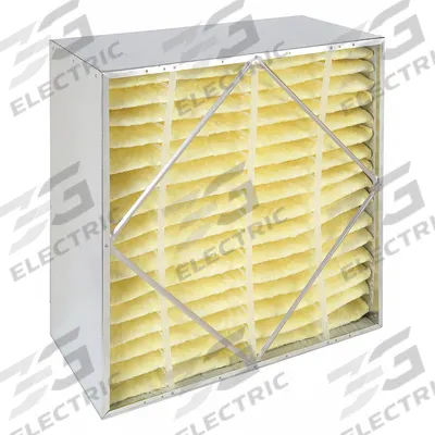 GRAINGER Rigid Cell Air Filter: 24 in x 24 in x 12 in, Fiberglass, No Header - MERV 14 Rigid Cell Air Filters