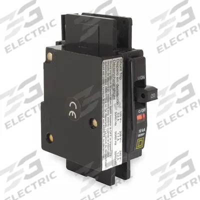 SQUARE D Miniature Circuit Breaker: 20 A, 120/240V AC, Single Phase, 10kA at 120/240V AC - QOU Series, Unit-Mount Square D Miniature Circuit Breakers