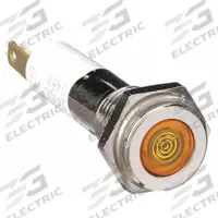 APPROVED VENDOR Flush Panel Light: 5/16 in Panel Mounting Hole Dia, LED, Yellow, Flush Head, H08 (MPN 24M066). Key specifications — Brand: APPROVED VENDOR; Electrical Connection: 0.11 Male Quick Disconnect.