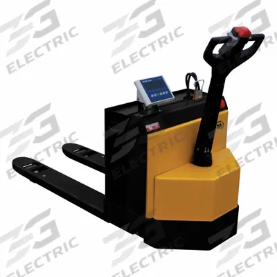 VESTIL Pallet Truck Scale: 4,500 lb, 48 in L x 27 in W Fork Dim, 27 in, Std Fork - Weigh-&-Go Electric Lithium-Ion Pallet Jacks