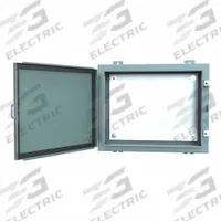 HAMMOND Electrical Enclosure: Steel, 16 in x 20 in x 6 in, NEMA 12/13, w/Panel, Solid Cover, Hinged (MPN 1418CR6). Key specifications — Brand: HAMMOND; Closure Method: Clamps; Knockouts: Not Included.