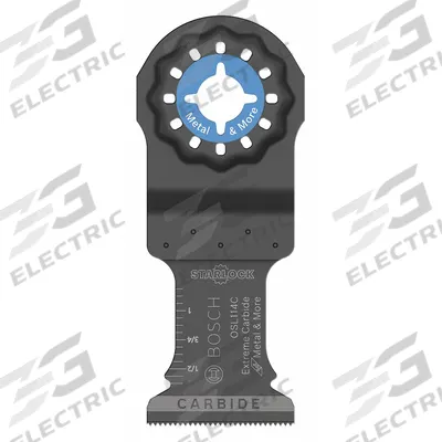 BOSCH Oscillating Tool Blade: 1 1/4 in Blade Wd, 4 in Overall Lg, Plunge Cutting - Starlock Mounted Blades