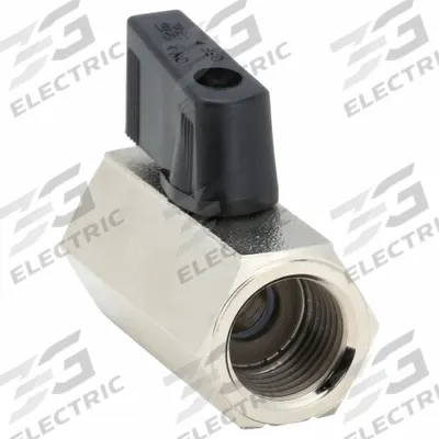 APPROVED VENDOR Manual Two-Way Ball Valve: 3/8 in, Nickel-Plated Brass, Straight - Mini Brass Ball Valves