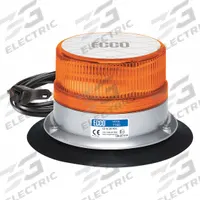 ECCO Beacon Light: Flashing Beacon, Amber, 3 7/8 in Overall Ht, LED, 12-24V DC (MPN 7160A-VM). Key specifications — Operating Voltage: 12-24V DC; Number of Flash Patterns: 23; Includes: Lighter Plug; Electrical Connection: Plug; Mount Type: Suction; Brand: ECCO; Shape: Round; Lighting SAE Class Rating: SAE Class 1.