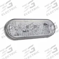 GROTE Strobe Light: Strobe, Clear, 7/8 in Overall Wd, 2 1/4 in Overall Ht, LED, 12V DC (MPN 77361). Key specifications — Operating Voltage: 12V DC; Mount Type: Bracket; Brand: GROTE; Shape: Oval.