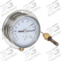 APPROVED VENDOR Analog Panel Mount Thermometer: 0°F to 100°F, ±1°F Scale Division, 3.5 in Dial Dia (MPN 12U634). Key specifications — Brand: APPROVED VENDOR; Accuracy: ±1 °F Scale Division.