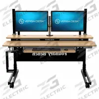VERSADESK Standing Desk: Bamboo, Natural Bamboo, 48 in Overall Wd, 31 in Overall Dp, Steel, Black (MPN FB4830-BNB-APP). Key specifications — attr989930: Black; attr989931: Steel; attr989903: VERSADESK; attr989934: Built-In Charging Ports; attr989914: Bamboo; attr989916: Natural Bamboo.