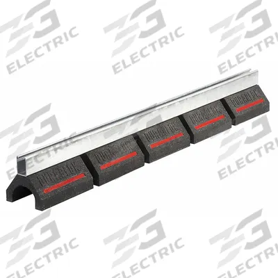 DURA-BLOK Pipe Support Block: Rubber Base, Electroplated Cast Iron - Support Blocks with Strut Channel