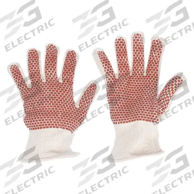 CONDOR Knit Gloves: L ( 9 ), Glove Hand Protection, Dotted, Nitrile, Full, 605°F Max Temp - Knit Gloves with Nitrile Coating