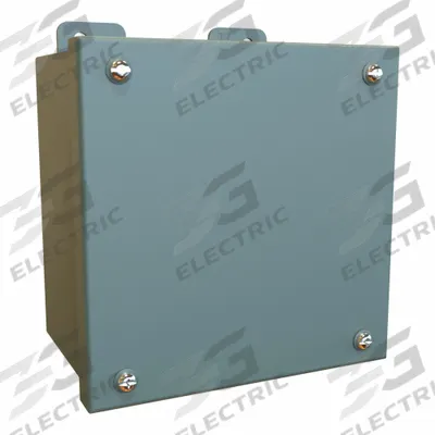 HAMMOND Electrical Enclosure: Steel, 6 in x 6 in x 4 in, NEMA 12/13, w/Panel, Solid Cover - Steel Dust-Tight Enclosures