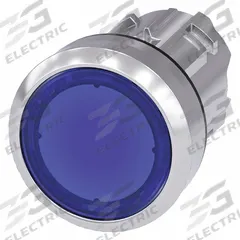 SIEMENS Flush Push Button: Amber, 22 mm Mounting Size, Metallic, Momentary (MPN 3SU1051-0AB50-0AA0). Key specifications — Brand: SIEMENS; Action: Momentary; Series: 3SU; Push Button Material Type: Metallic.