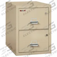 FIREKING Fire-Resistant Vertical File Cabinet with Safe: Parchment, 2 Drawers, 27 3/4 in Overall Ht (MPN 2-2131-CPA SF). Key specifications — attr988670: Powder Coated; attr988694: Steel; attr988691: Integrated; attr988652: FIREKING; attr988656: Parchment; attr988671: ETL 1/2-Hour Fire-Rated For Digital Media; UL Class 350 Rated for One Hour; attr988720: Handle.