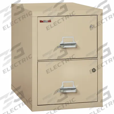 FIREKING Fire-Resistant Vertical File Cabinet with Safe: Parchment, 2 Drawers - Fire-Resistant File Cabinets