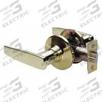 MASTER LOCK Door Lockset: Passage Lever Locksets, Brass (MPN SLL0403BOX). Key specifications — Ligature Resistance: Not Ligature-Resistant; Brand: MASTER LOCK; Visual Indicator Message: No Message; Lockset Style: Straight; ADA Compliant: No; Finish: Bright Brass-Plated, Clear Coated : Steel.