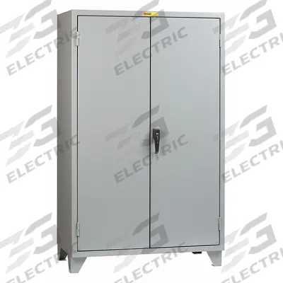 LITTLE GIANT Storage Cabinet: 60 in x 24 in x 78 in, Swing Handle & Keyed, 12 ga Panel Thick - Industrial Shelf Cabinets