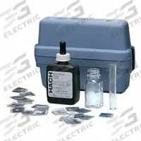 HACH Chloride Test Kit: Chloride, 5,000 to 1,00,000 mg/L Cl⁻/500 to 10,000 mg/L, 5000 mg/L/500 mg/L (MPN 208601). Key specifications — Includes: (2) Reagents; Range: 5,000 to 1,00,000 mg/L Cl⁻; Sensitivity: 5000 mg/L; Test Parameters: Chloride.