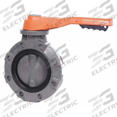 HAYWARD Butterfly Valve: 8 in Pipe Size, Concentric, 150 psi Max. Pressure (CWP) - Glass-Filled Polypropylene General-Service Butterfly Valves