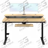 VERSADESK Electric Sit-Stand Desk: Maple, Wood, 60 in Overall Wd, 30 in Overall Dp, Laminate/Steel (MPN VT1376030-03-04). Key specifications — attr989930: Black; attr989931: Steel; attr989903: VERSADESK; attr989914: Maple; attr989916: Wood.