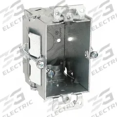 RACO Electrical Box: Steel, Steel Material & Nominal Size, 1 Gangs, 2 1/2 in Box Dp, 4 1/4 in Box Ht (MPN 517). Key specifications — Brand: RACO; Bracket Style: Without Bracket; Clamp Style: KO.