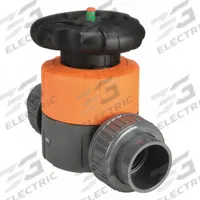 GEORG FISCHER Diaphragm Valve: 2 in, PVC, 2-Way, Socket x Socket, 150 psi Max Pressure (CWP), EPDM (MPN 161514617). Key specifications — Diaphragm Material: EPDM; Special Features: Locking Handle; Brand: GEORG FISCHER.