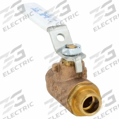 APOLLO Manual Two-Way Ball Valve: 3/8 in Size, Bronze, Straight, Sweat x Sweat - Bronze Ball Valves