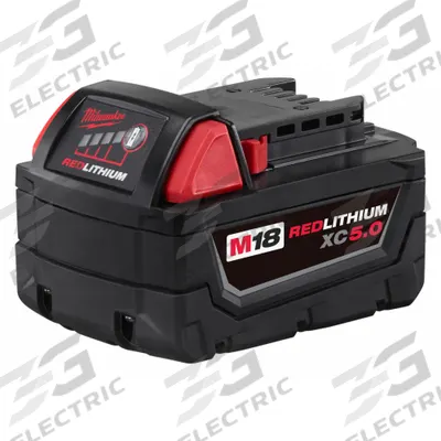 MILWAUKEE Battery: M18, 5 Ah, Battery Included - Milwaukee Cordless Tool Batteries