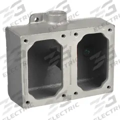 APPLETON ELECTRIC Mounting Body: 2 Gangs, Iron, 1/2 in Hub Size, Dead End, 6 13/16 in Overall Ht (MPN EDS172). Key specifications — Brand: APPLETON ELECTRIC; Hub Type: Dead End.