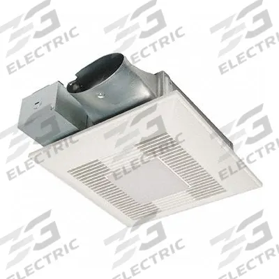 PANASONIC Exhaust Fan: Ceiling/Wall, 0.9 sones, Humidity Sensor, 2 Speed - Bathroom Exhaust Fans with Light